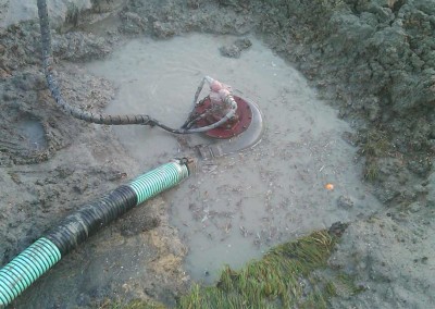 Using a mud pump helps us move water from one location to another in a fluid containment system