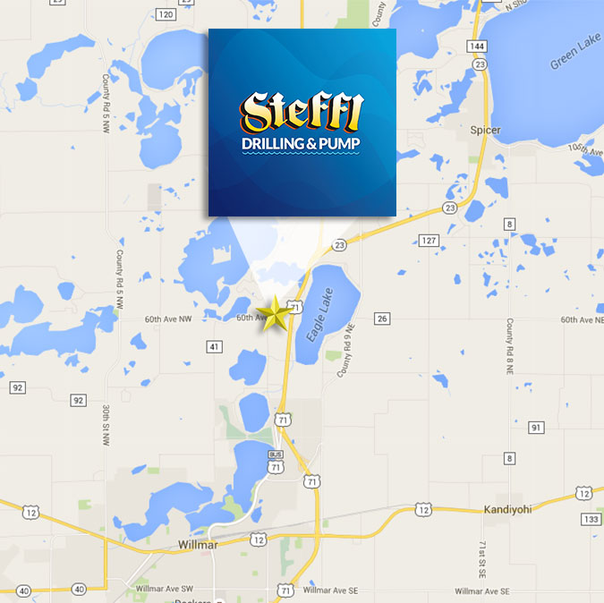 Steffl Drilling & Pump Map Willmar Minnesota